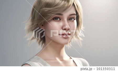 金髪の白人女性のポートレート・女の子(Generative AI) 金髪の白人女性のポートレート・女の子(Generative AI) 101350311