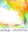 カラフルな水彩の木のイラスト 101352701