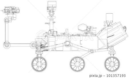 Mars Rover. 3d illustration 101357193