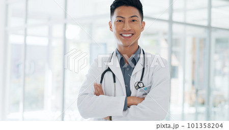 Asian man, face and doctor smile for healthcare, vision or career ambition and advice at the hospital. Portrait of happy and confident Japanese medical expert smiling, phd or medicare at the clinic Asian man, face and doctor smile for healthcare, vision or career ambition and advice at the hospital. Portrait of happy and confident Japanese medical expert smiling, phd or medicare at the clinic 101358204