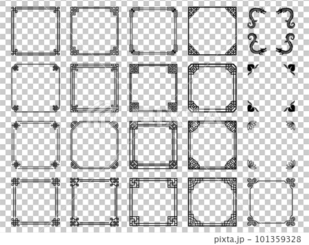 中華風の角装飾フレームセット 中華風の角装飾フレームセット 101359328