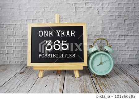 One year 365 Possibilities text message motivational and inspiration quote 101360293