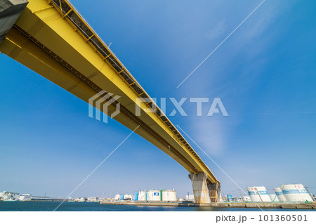 「青森県」新井田川河口にかかる八戸大橋・八戸市 101360501