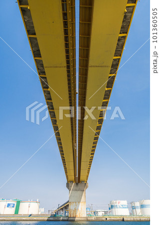 「青森県」新井田川河口にかかる八戸大橋・八戸市 101360505