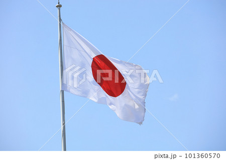 風にはためく日章旗 風にはためく日章旗 101360570