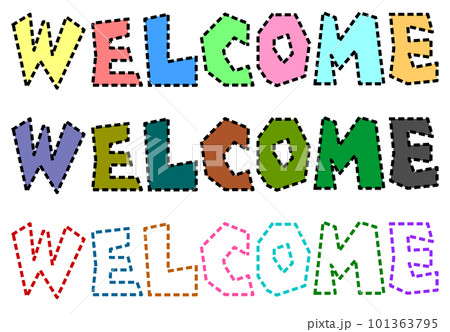 カラフルな文字で歓迎をするイラスト 101363795