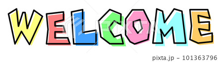 カラフルな文字で歓迎をするイラスト 101363796