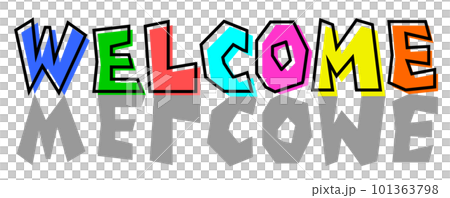 Illustration of welcome with colorful letters Illustration of welcome with colorful letters 101363798