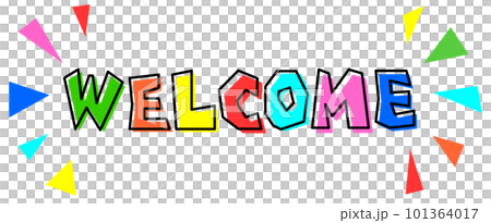 カラフルな文字で歓迎をするイラスト 101364017