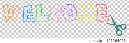 カラフルな文字で歓迎をするイラスト 101364038