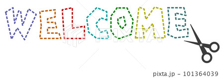 カラフルな文字で歓迎をするイラスト 101364039