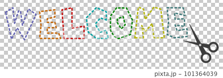 カラフルな文字で歓迎をするイラスト 101364039