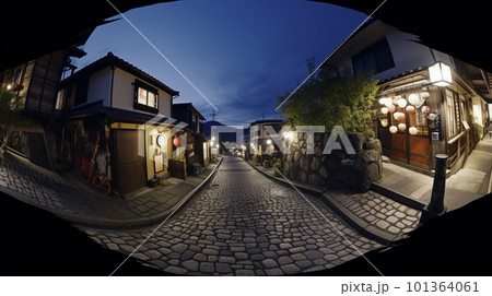 温泉街の夜 101364061