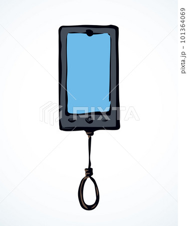 Vector drawing. Mobile phone with gallows 101364069
