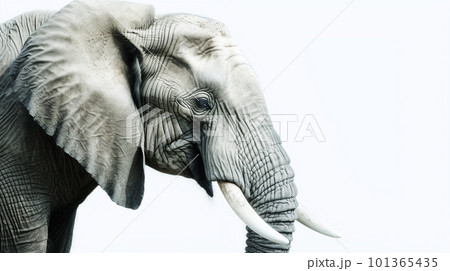 白背景のゾウ 白背景のゾウ 101365435