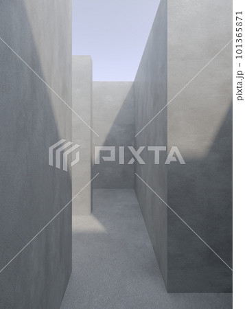 endless maze concrete space ,3d rendering 101365871