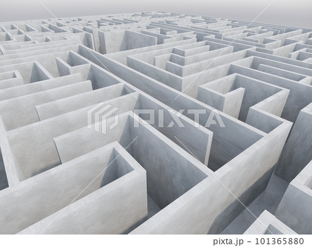 endless maze concrete space ,3d rendering endless maze concrete space ,3d rendering 101365880
