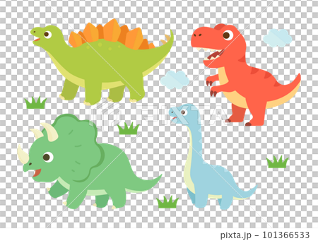 かわいい恐竜のイラストセット 101366533