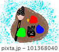 絵具パレットになった鳥 101368040