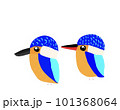 可愛いカワセミのつがいのイラスト 101368064