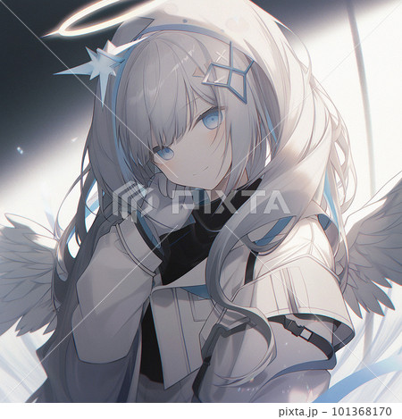 Shy girl angel.Anime art - Stock Illustration [101368170] - PIXTA
