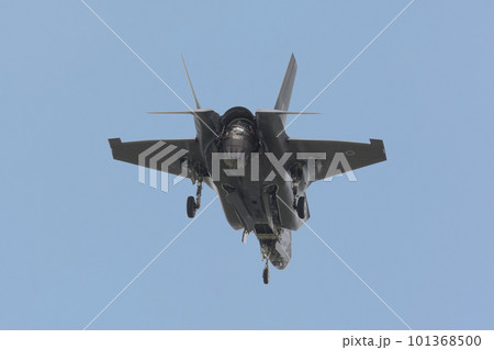 イギリス空軍F-35BライトニングⅡ着陸体勢 101368500