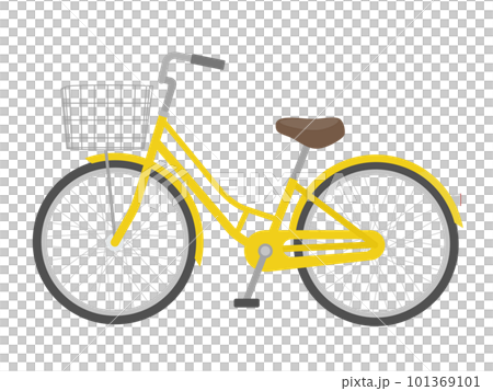 黄色い自転車のイラスト 黄色い自転車のイラスト 101369101