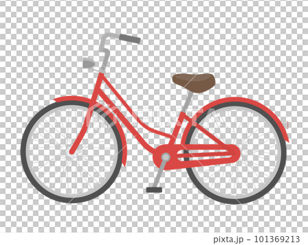 シンプルな赤い自転車のイラスト シンプルな赤い自転車のイラスト 101369213
