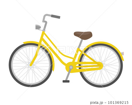 シンプルな黄色い自転車のイラストのイラスト素材 [101369215] - PIXTA