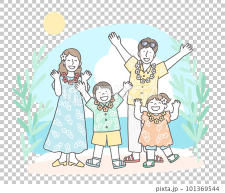 享受海外旅行的家庭 享受海外旅行的家庭 101369544