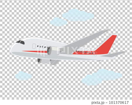 一架飛行的飛機的插圖 101370617