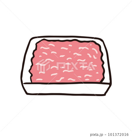 トレイパックに入った挽肉 トレイパックに入った挽肉 101372016