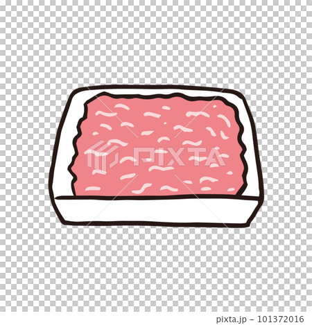 トレイパックに入った挽肉 トレイパックに入った挽肉 101372016