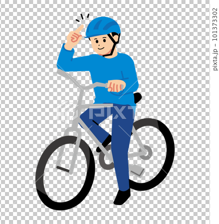 騎自行車指著頭盔的人 無主線 騎自行車指著頭盔的人 無主線 101373302