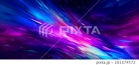 Colorful light burst and laser pointer for a modern abstract background with fast colors in the style of dark sky blue with copy space 101374572