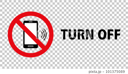 TURN OFF: Smartphone and forbidden mark icon 101375089