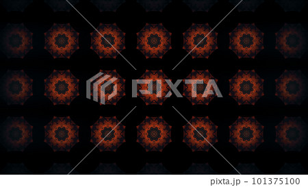 模様が曼荼羅や万華鏡の様に繰り返す画像 101375100