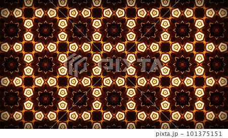 模様が曼荼羅や万華鏡の様に繰り返す画像 101375151