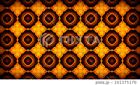 模様が曼荼羅や万華鏡の様に繰り返す画像 101375170