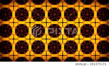 模様が曼荼羅や万華鏡の様に繰り返す画像 101375171