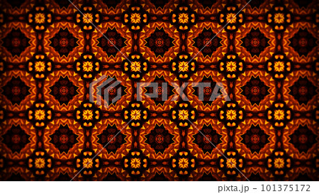 模様が曼荼羅や万華鏡の様に繰り返す画像 101375172