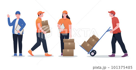 delivery courier people service vector illustration delivery courier people service vector illustration 101375485