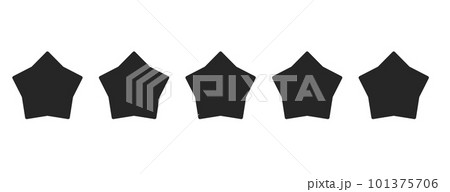 Five star Icon. FLat style vector EPS. 101375706