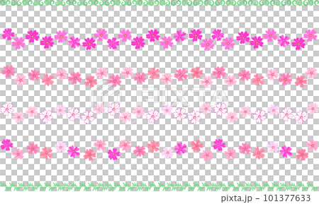 Gorgeous pink moss phlox decorative border 101377633