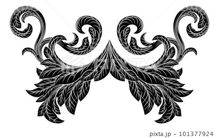 Filigree Heraldry Floral Baroque Design Element Filigree Heraldry Floral Baroque Design Element 101377924
