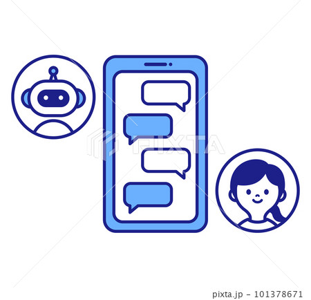 AIチャットボットとの会話 AIチャットボットとの会話 101378671