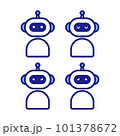 AIチャットボットのイメージイラスト 表情セット 101378672