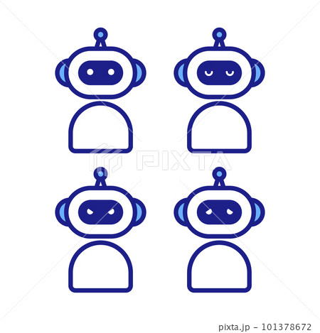 AIチャットボットのイメージイラスト 表情セット 101378672