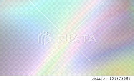 Modern blurred gradient background in trendy retro 90s, 00s style. Y2K aesthetic. Rainbow light prism effect. Hologram reflection. Poster template for social media posts, digital marketing, sales 101378695