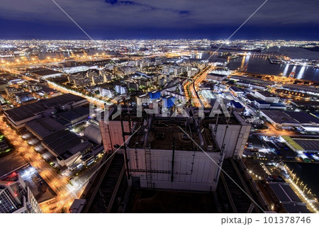 大阪府、さきしまコスモタワーからの夜景(堺方面) 大阪府、さきしまコスモタワーからの夜景(堺方面) 101378746